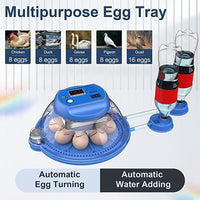 1 x Brand New OUYOLAD Egg Incubator, Automatic Egg Incubator Incubator for Farm Poultry Eggs Incubator for Chicken, Duck, Geese, Pigeon and Quail Eggs 8 Eggs - RRP €34.99