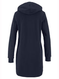 1 x RAW Customer Returns DOTIN women s hoodie long-sleeved hoodie dress sweat dress autumn winter sweat jacket long sweater jumper, blue, L - RRP €37.3