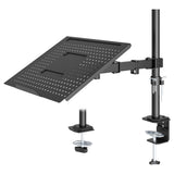 1 x RAW Customer Returns Redbat monitor arm with ventilated laptop tray, fully adjustable for 13 to 32 inch LCD LED screen up to 16 inch notebook, 2 mounting options, tilt, swivel rotate - RRP €34.91