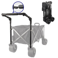 1 x RAW Customer Returns Universal folding cart push handle with stainless steel connectors, foldable push and pull handle for collapsible carts Costco carts garden carts strollers, whether round or square, extendable - RRP €40.52