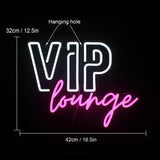 1 x RAW Customer Returns VIP Lounge Neon Sign for Wall Decoration, VIP Neon Light for Room Decoration, VIP Neon Light Sign with USB Powered for Hotel, Club, Cafe, Bar, Office, Shopping Center, Game Room Pink White  - RRP €35.39