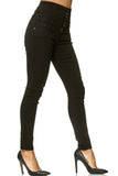 1 x RAW Customer Returns Elara Damen Jeans Stretch Skinny High Waist Chunkyrayan EL60 Schwarz-42 XL  - RRP €28.94