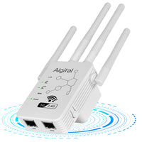 1 x RAW Customer Returns Powerful AC 1200Mbps WiFi Repeater, Signal Amplifier, Dual Band 2.4GHz 300Mbps 5GHz 867Mbps, Extender with Ethernet Port AP Mode, Booster Compatible with All Internet Boxes - RRP €37.88