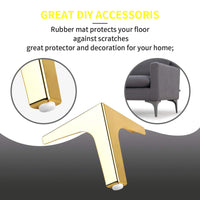 1 x RAW Customer Returns 17cm Metal Furniture Feet, Btowin 4 Pieces Iron Diamond Triangle DIY Table Legs Cabinet Feet for Cabinet Sofa Couch Desk - RRP €22.16