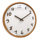 1 x RAW Customer Returns Foxtop Wall Clock Wood Without Ticking Sound 30 cm Quartz Large Wall Clock Easy to Read Decorative Clock for Kitchen Living Room Bedroom Home Office School - RRP €10.07