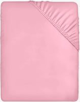 1 x RAW Customer Returns Utopia Bedding Fitted Sheet 160x200 - Pink - Deep Pocket - Brushed Polyester Microfiber Bed 160  - RRP €14.87