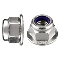 1 x RAW Customer Returns meinschraubenversand.de - Flange nuts self-locking with locking teeth according to DIN 6926 - Locking nuts A2 V2A stainless steel with polyamide clamping part - UKV M10 10 - RRP €10.38