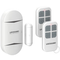 1 x RAW Customer Returns LACORAMO Door Alarm and Window Alarm with 2 Remote Controls - 130 DB Siren, Wireless Home Security Alarm System Magnetic Sensor - Alarm Mode or Notification Mode, Batteries Included 1  - RRP €24.99