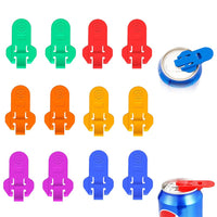 1 x Brand New SUNSK Can Closure Drinks Cans Can Opener for Opening Drinks Cans Closure Drinks Can Opener Color Coded Drinks Can Protector Plastic Can Opener Pack of 12  - RRP €20.4