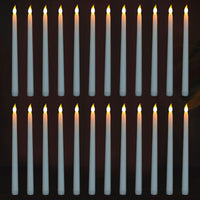 1 x RAW Customer Returns FAEFTY 24pcs LED Stick Candles, Electric Candles, Flameless Table Candles, Long LED Candles for Christmas, Wedding, Candlelight Dinner, Thanksgiving Day White  - RRP €63.96