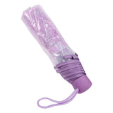 1 x RAW Customer Returns Transparent Umbrella with Flowers, Small Children s Umbrellas Little Girls Women Rain Umbrella with Sakura Pattern Flowers Lightweight Transparent Windproof Travel Umbrella Diameter 93 cm Light Purple  - RRP €19.59