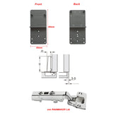 1 x RAW Customer Returns LOOTICH 110 Degree External Rebate Hinges 35mm with Soft Close Door Hinge for Kitchen Wardrobe Door Furniture Door Bumpers 8 Pcs - RRP €19.56