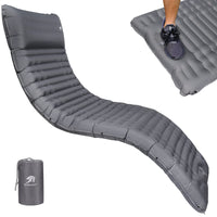 1 x RAW Customer Returns MLMLANT Camping Sleeping Mat, 10cm Thick Air Mattress Camping Sleeping Mat Self-Inflating Ultralight, Waterproof Sleeping Mat Small Pack Size Inflatable Sleeping Mats Outdoor for Hiking, Beach, Gray - RRP €34.42