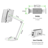 1 x RAW Customer Returns Viozon Tablet Holder, 360 Degree Rotatable Height and Angle Adjustable, High Quality Aluminum Alloy Long Arm Compatible with Cellphone and Tablet, iPhone, iPad DE-AP-7LW-1 - RRP €37.99