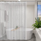 1 x RAW Customer Returns YISURE Matt Plastic Shower Curtain 180 x 220cm Waterproof Plastic Shower Curtain with Magnet Width 180 x Height 220cm - RRP €22.8