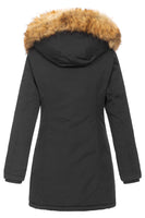 1 x RAW Customer Returns Elara Women s Winter Parka Chunkyrayan Coat Black EF19037 Black 48 4XL  - RRP €84.11