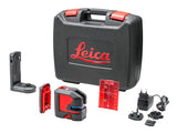 1 x RAW Customer Returns Leica Lino L2 cross-line laser level with lithium-ion battery, charger, innovative magnetic adapter and carrying case red laser beam, working range 25 m  - RRP €258.1