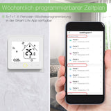 1 x RAW Customer Returns MOES Smart Tuya ZigBee Alexa Wireless Electric Underfloor Heating Thermostat for 16A Electric Heating, Compatible with Smart Life Tuya App Alexa Google Only works with Tuya ZigBee Hub White - RRP €53.44