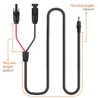 1 x RAW Customer Returns Solar Panel Plug to DC 5.5mm x 2.1mm Male Adapter DC Cable, with DC 3.5X1.35mm, DC 5.5mm x2.5mm DC6.3x3mm and DC8mm, for Solar Panels and Generator Connections 1.8m 5.9FT - RRP €15.23