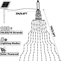 1 x RAW Customer Returns yowin Solar Fairy Lights Outdoor 1M 100 LED String Lights, Waterfall Fairy Lights 8 Modes Solar Light Bundle, Waterproof String of Lights for Watering Can Plants Patio Balcony Garden Decoration - RRP €14.75