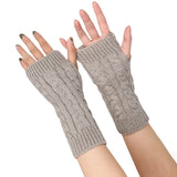 4 x Brand New WOIRROIP Fashion Fingerless Gloves, Women s Winter Thermal Gloves Gloves with Elastic Thumb Hole Knitting Warmer for Women Girls Work Touch Screen - RRP €91.2