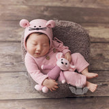 1 x RAW Customer Returns Baby Photo Shoot Costumes Set,Newborn Photography Prop Romper Hat Rat Doll Set Infant Baby Photo Props Outfits - RRP €24.9