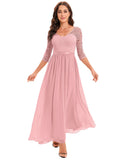 9 x Brand New DRESSTELLS Women s Elegant Chiffon Evening Dresses V-Neck Lace Bridesmaid Dresses Ball Gown Blush 3XL - RRP €584.91