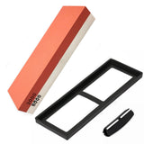 9 x Brand New Wisamic whetstone whetstone for knives - double-sided sharpening stone, 3000 8000 grit, with rubber stone holder and knife sharpening angle guide - RRP €183.6