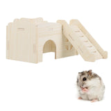 3 x Brand New Guinea pig house, hamster house, dwarf hamster house, hamster hiding place, hamster corner house, hamster house wood, pet small animal hiding place made of wood, for hamsters, chinchillas, squirrels, guinea pigs - RRP €19.62