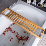 1 x RAW Customer Returns Bathtub table - Bathtub tray - Bathroom tray - Bamboo bathtub tray - Wooden bathtub tray - Bathtub tray - Bathtub table - Bathtub support - Bathtub table - Bathtub table - RRP €27.49