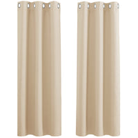 1 x RAW Customer Returns PONY DANCE Curtains Bedroom Eyelet Curtain Set of 2 Beige Opaque Blackout Curtains Living Room Curtains Short H 158 x W 106 cm Biscotti Beige - RRP €27.58