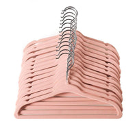 1 x RAW Customer Returns ManGotree Children s Velvet Clothes Hangers, Children s Hangers for Clothes Space Saving Non-Slip, Pack of 15 Pink  - RRP €14.7