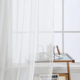 1 x RAW Customer Returns MIULEE Curtains with ruffle tape Curtain Transparent curtain made of plain transparent sheer voile living room airy decorative curtain for bedroom set of 2 260 x 140cm H x W white - RRP €23.18