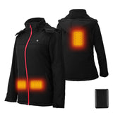 1 x RAW Customer Returns ONATISMAGIN Heated jacket for women, lightweight heated vest including battery, temperature adjustable and washable heated coat, thermal jacket for outdoor sports., Black, L - RRP €27.6