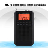 1 x RAW Customer Returns Tosuny Portable AM FM Radio, 2 Band Stereo Portable Digital Radio AM Pocket FM Radio Tuned Stereo Radio with Rechargeable Battery and Headphones - RRP €21.74