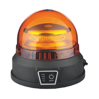 1 x RAW Customer Returns D-TECH LED rechargeable rotating beacon BATTERY magnetic wireless rotating beacon yellow for car agriculture construction LED emergency rotating flashing light remote control warning light ECE R65 R10 - RRP €102.62