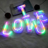 1 x Brand New QiaoFei Illuminated Marquee Letters Neon Letters Wall Decoration Table Decoration for Home Bar Christmas Birthday Party Valentine s Day Words, Colorful Letters U  - RRP €20.4