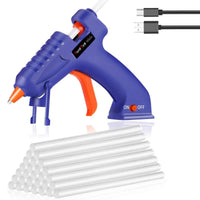 1 x RAW Customer Returns TangTag Hot Glue Gun Cordless, USB Rechargeable Hot Glue Gun, Hot Glue Gun Set, Hot Glue Gun With 30 Hot Glue Sticks, for DIY, Hobby, Production, Repair and Assembly - RRP €18.14