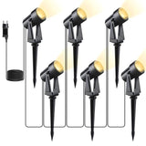 1 x RAW Customer Returns Svater garden lighting LED outdoor, 20M set of 6 1800LM 6 2W garden spotlights COB IP65 waterproof spotlight warm white 3000K garden lamp with plug, path lighting for lawn yard, terrace, driveway - RRP €55.99