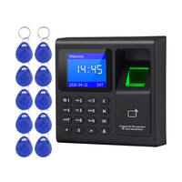 1 x RAW Customer Returns LIBO Smart Biometric Fingerprint Time Attendance Machine Clock Recorder Employee Access Control Device Control Keypad with RFID Keyfob - RRP €43.16