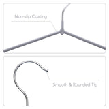 1 x RAW Customer Returns HOUSE DAY Metal Clothes Hangers Grey Pack of 40 Clothes Hangers Grey Rubber Coated Metal Clothes Hangers Non-Slip Clothes Hangers Stable Space Saving Clothes Hangers Thin Clothes Hangers Narrow 0.6cm Thick - RRP €29.99