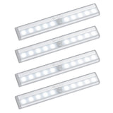 1 x RAW Customer Returns Motion detector interior battery, OxyLED pack of 4 cabinet lights with motion detectors with stick-on magnetic strips, auto on off light strip with motion detectors, LED cabinet lighting for stairs, kitchens - RRP €25.99