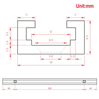 1 x RAW Customer Returns Zeberoxyz 300mm Aluminum T-Track Slider with Screws Double Cut Profile Universal with Pre-Drilled Mounting Holes for Woodworking and Clamps DIY Tools Size 300mm, 4pcs  - RRP €24.0