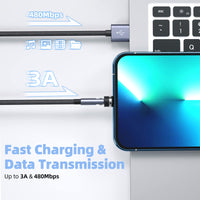 2 x RAW Customer Returns  2-Pack 300cm 3-in-1Magnetic Charging Cable, 540 Rotating Charger 3 meter long charging cable supports fast charging, 480Mbps data sync, compatible with iPhone, USB C, Micro USB - RRP €38.28