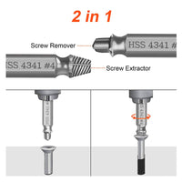 1 x RAW Customer Returns Newder screw extractor set, 5 pieces damaged screw remover extractor set for removing slightly damaged screws, made of HSS 4341 hardness 62-63hrc - RRP €18.88