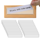 1 x RAW Customer Returns Label Holders, Self Adhesive Shelf Labels - Fushing Clear Plastic Labels for with Name Tag Inserts, Removable Adhesive Pockets for Shelf, Mailbox, Folder, Drawers 50  - RRP €15.99