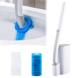 1 x Brand New shallyong toilet brush for single use, toilet brush wall mounting set, disposable toilet brush with cleaning dispenser, toilet brush set with 8 replacement heads for deep cleaning - RRP €20.4