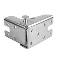 1 x RAW Customer Returns Pack of 4 90 degree folding and self-locking folding fittings table leg hinges, folding table leg accessories, carbon steel, galvanized, 67 x 60 x 53 mm, load capacity 80 kg, 2 left 2 right  - RRP €18.14