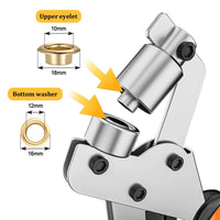 1 x RAW Customer Returns Luriseminger Professional Eyelet Pliers with 600 Eyelets, Multifunction Metal Eyelet Machine Canvas Eyelet Pliers Eyelet Punch for Fabric Solar Sails Cardboard Leather and PVC - RRP €27.99
