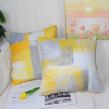 1 x Brand New JUNMEI decorative cushion cover 40 x 40 cm velvet cushion covers cushion cover, decorative sofa cushion decorative cushion decoration for sofa bedroom garden outdoor cushion sofa cushion decorative cushion yellow-grey set of 4 - RRP €20.4